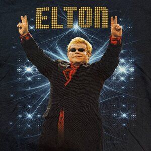 Elton John 2014 Tour 100% Cotton Gildan t-shirt size 2XL